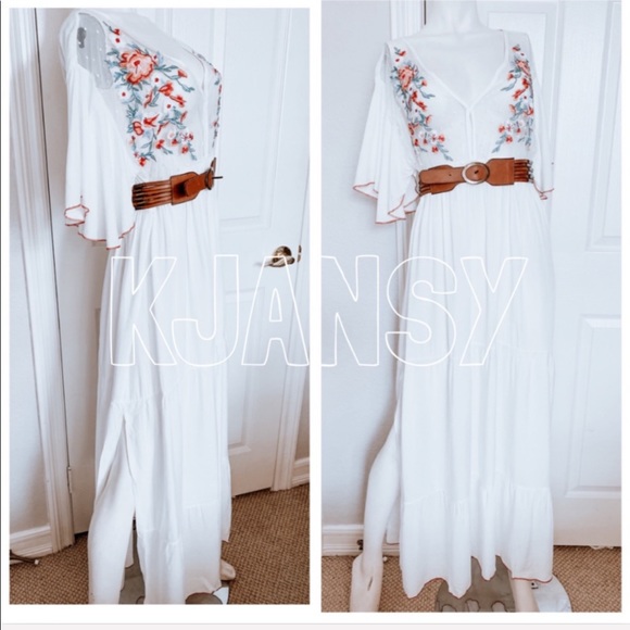 Positano Bohemian Embroidered Swim Cover Up - Picture 7 of 8